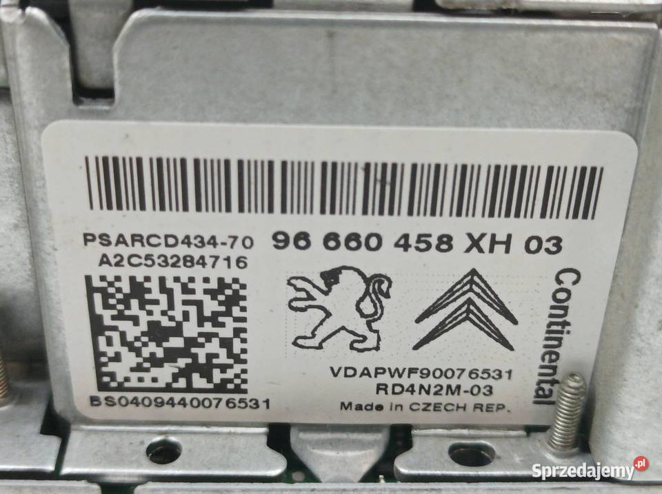RADIO DO ROZKODOWANIA 96660458XH Peugeot 308 I świętokrzyskie