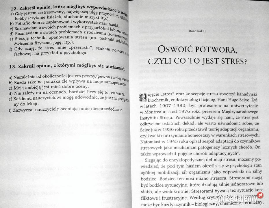 Stres w szkole potwora uczynić przyjacielem Chełm
