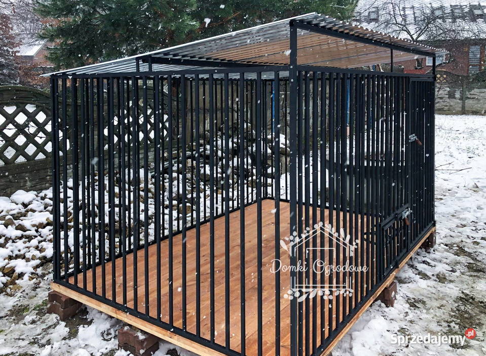 Kojec Psów 3x2m Drewniana podłoga Uchwyt na Braniewo