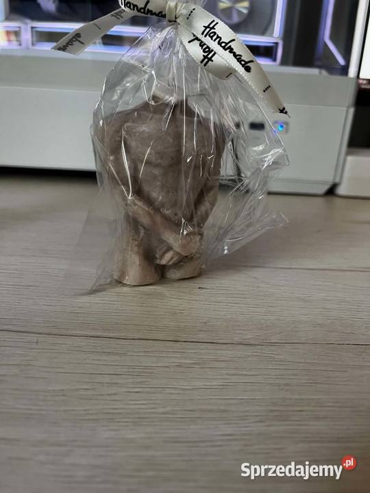Świeca rzeźba tors męski brązowa Handmade Radzyń Podlaski