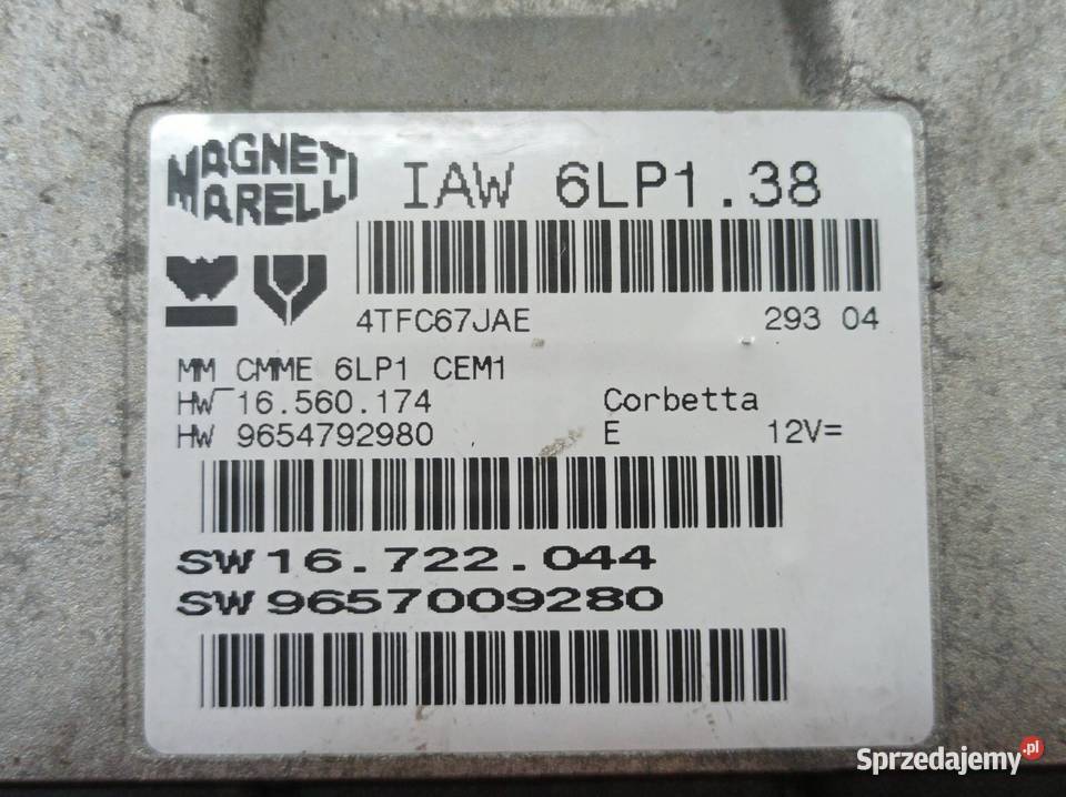 STEROWNIK SILNIKA IAW6LP138 9657009280 Peugeot