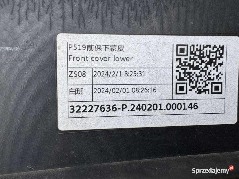 Spoiler dół zderzaka przód Polestar 3 III