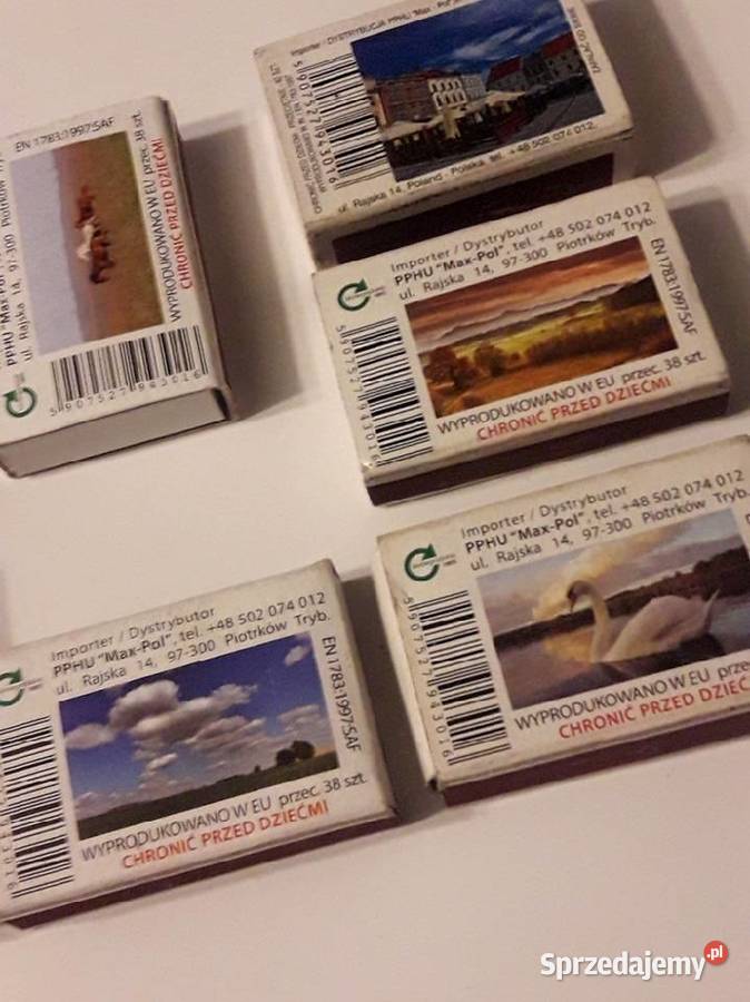 Zapałki pudełka zapałek widoki pejzaże 9 Piotrków Trybunalski