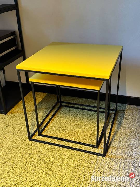 stolik kawowy x2 zestaw żółtoczarnych stolików Chorzów