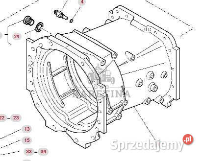 Massey Ferguson 7516 Obudowa Przekładni CZĘŚCI Jastrzębniki sprzedam