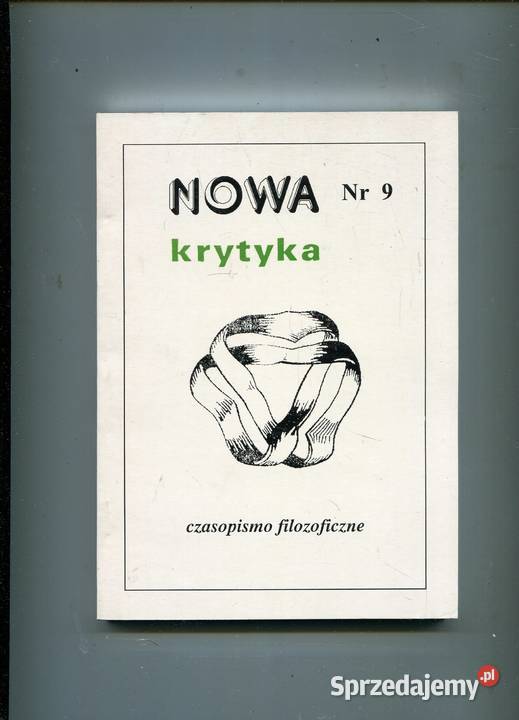 Nowa Krytyka Czasopismo filozoficzne 9 1998 Szczecin