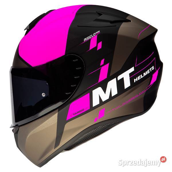 KASK TARGO RIGEL A8 MATT FLUOR KOLOR RÓŻOWY FLUO Mrągowo