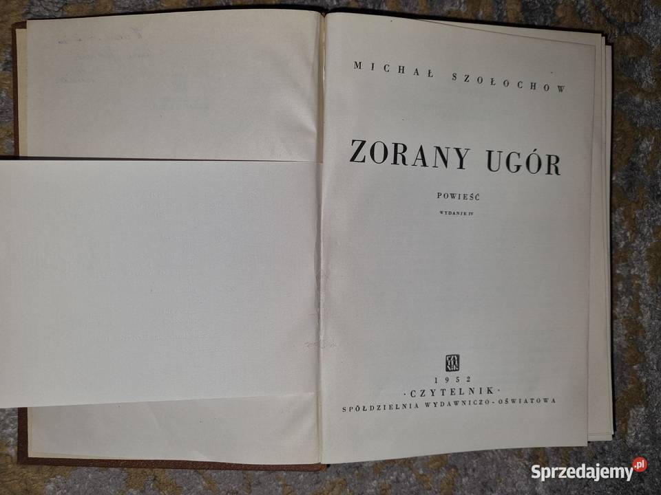 Zaorany ugór Powieść 1952 Michał Szołochow Lublin
