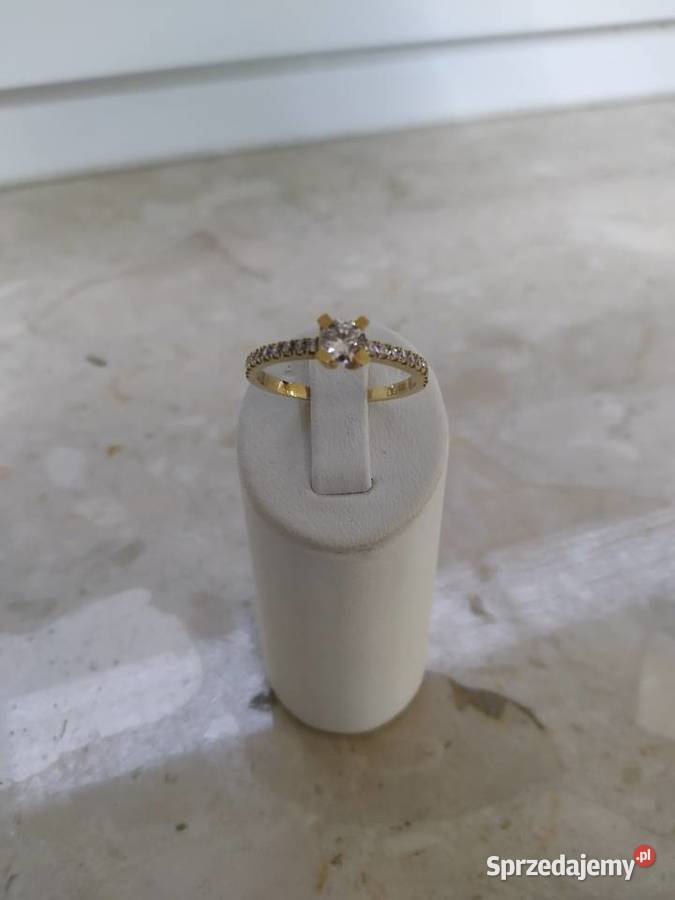 Złoty Nowy pierścionek z cyrkoniami pr333 16 zachodniopomorskie