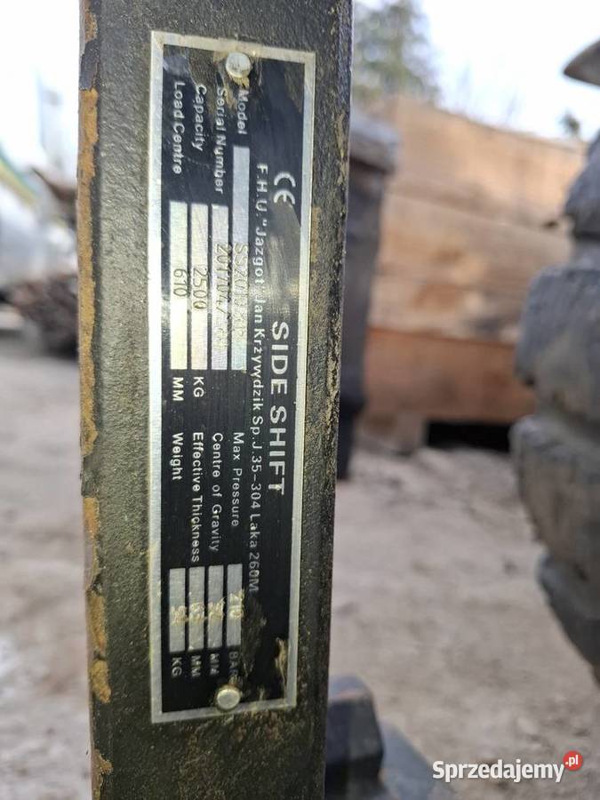 Przesów boczny wideł hydrauliczny klasa 2A do Targoszyn