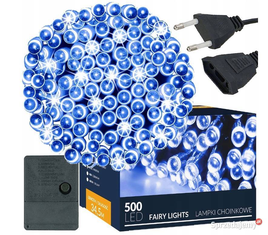 LAMPKI 500LED NA CHOINKĘ ZEWWEW NIEBIESKIE 345M Białystok