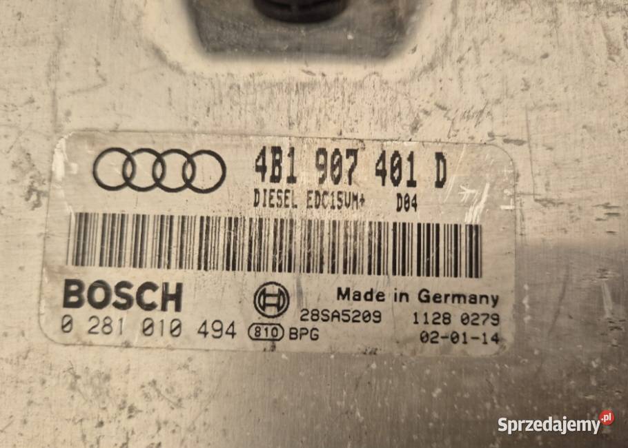KOMPUTER STEROWNIK SILNIKA AUDI A6 C5 25 TDI V6 osobowe sprzedam