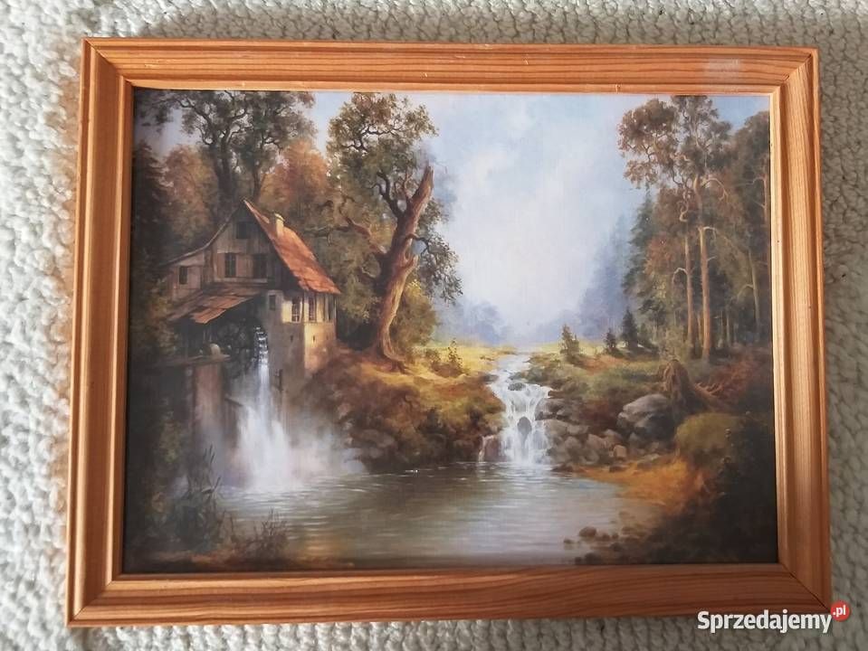 Sielski widoczek oprawiona reprodukcja Warszawa sprzedam