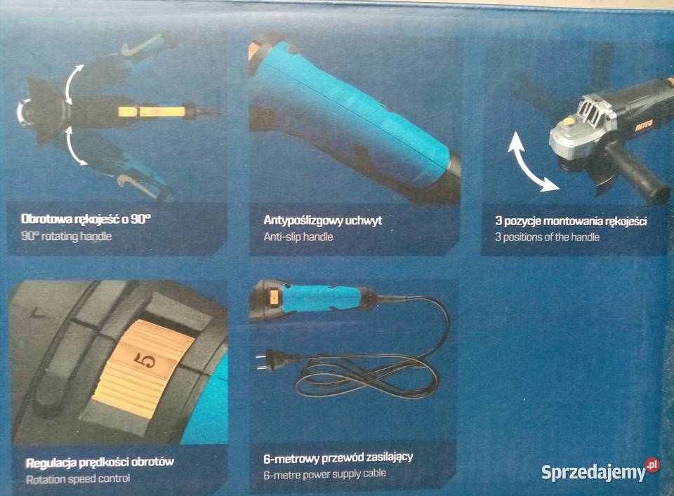 Szlifierka kątowa 1200W regulacja obrotów Nowa