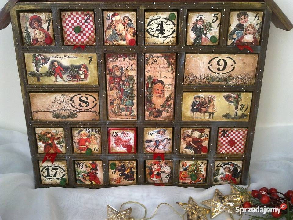 Kalendarz adwentowy Decoupage PudełkoPrezent podkarpackie Stalowa Wola sprzedam