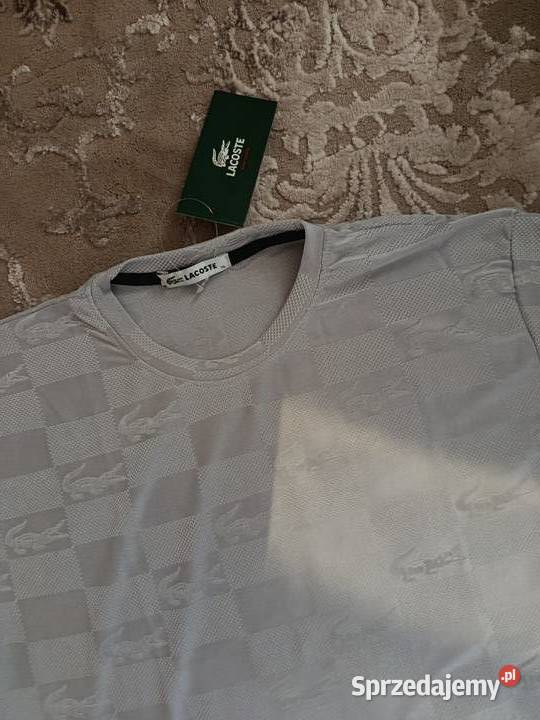 Tshirt męski Lacoste Sign nowoczesny design Białystok