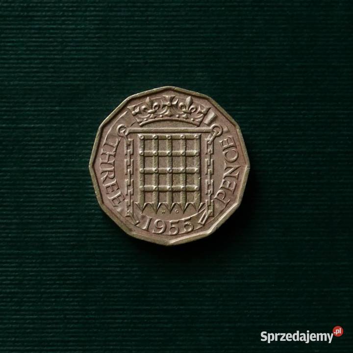 WIELKA BRYTANIA 3 pensy 1955r Gliwice sprzedam