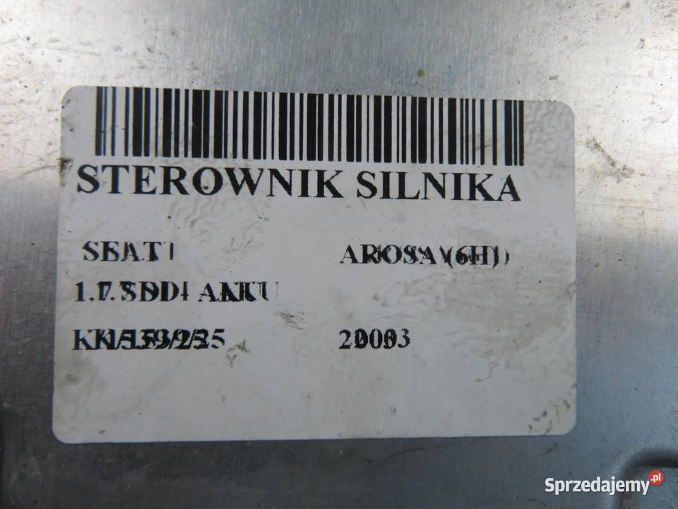STEROWNIK SEAT AROSA 6H 17 SDI AKU 038906012 osobowe Komputery małopolskie