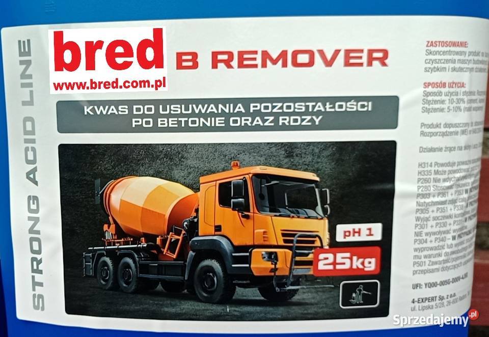 B Remover do usuwania cementu pozostałości pomorskie Bytów sprzedam
