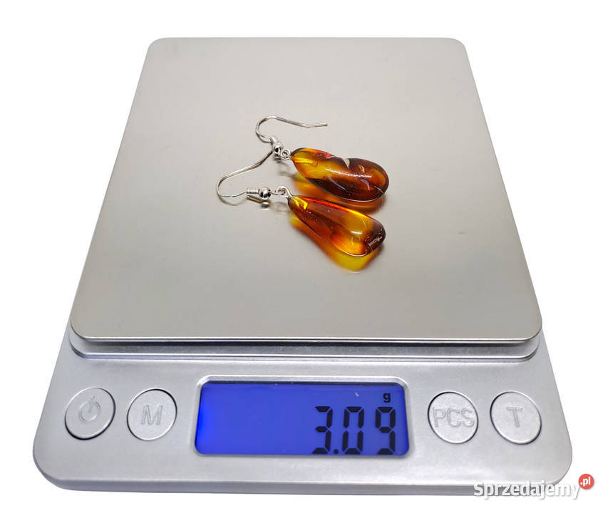 Kolczyki z BURSZTYNU bursztyn bałtycki bryłki Warszawa sprzedam