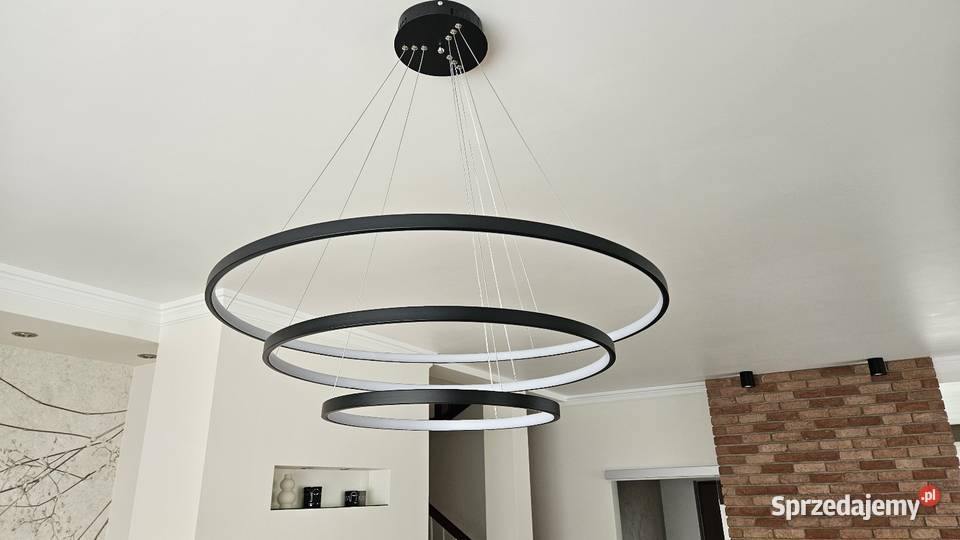 Lampa led 3 okregi nowa Lampy wiszące Kępno