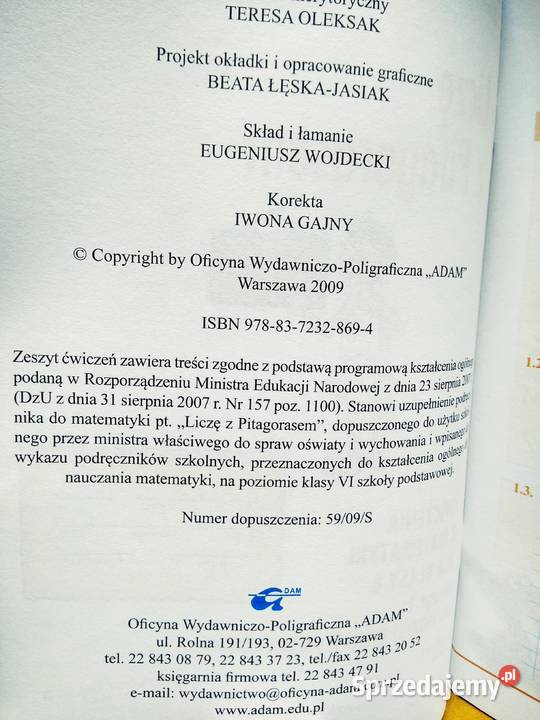 Liczę z Pitagorasem 6 mazowieckie Warszawa