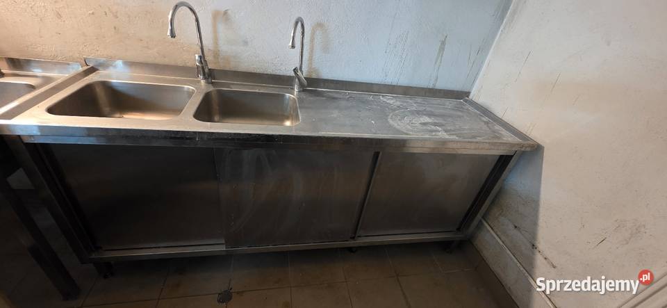 Dwukomorowy zlewozmywak stół 200 długi Stalgast Kraków