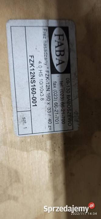 frezy do mikrowczepów 160 mm faba mocowanie fi lubuskie Kłodawa