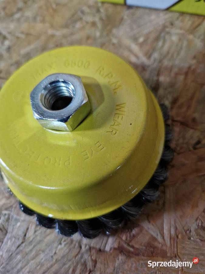 Szczotka druciana czołowa 125mm stalowy drut Głogowa