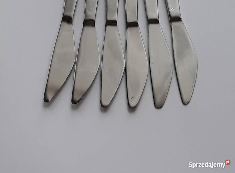 Noże obiadowe PNĄCZA Gerlach sztućce PRL śląskie Dąbrowa Górnicza