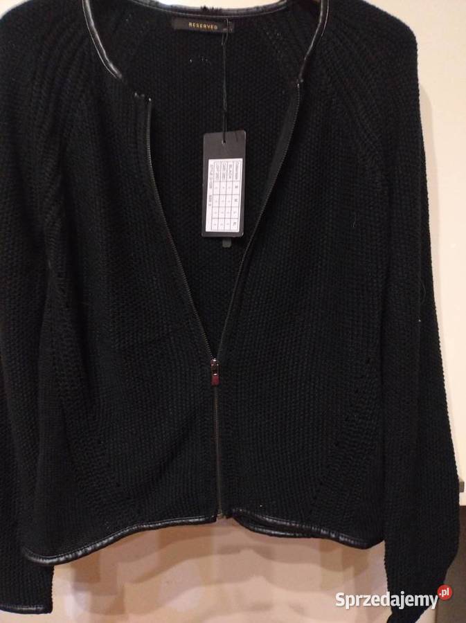 Kardigan w kolorze czarnym z lamówkami Lublin