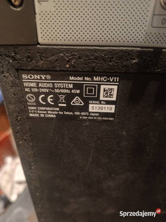Sony mhcv11 uszkodzony dolnośląskie Leśna