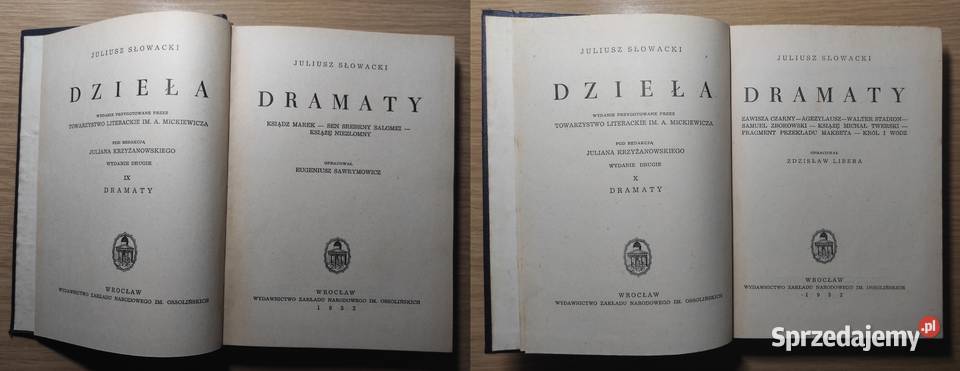 Juliusz Słowacki Dzieła 14 tomów komplet 1952 r Warszawa