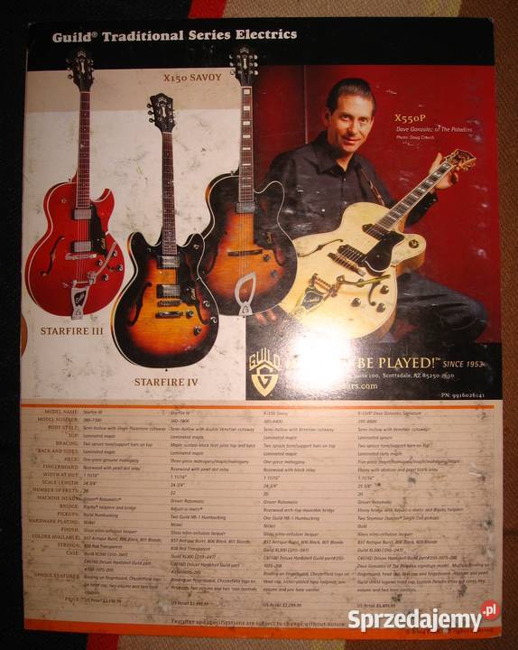 Guild Made To Be Played guitar brochure catalog Kępice