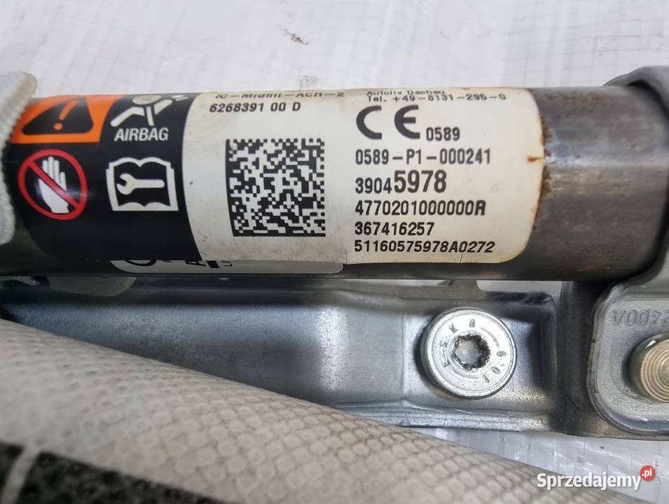 OPEL CORSA E KURTYNA POWIETRZNA PRAWA AIRBAG kujawsko-pomorskie sprzedam