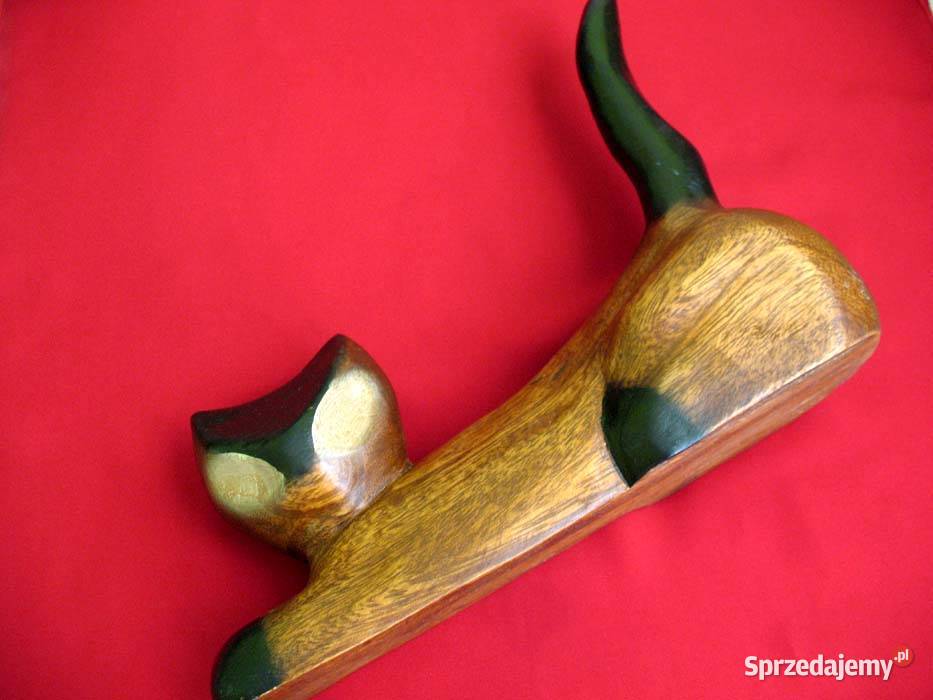 kot drewno z Indonezji 20x x26x 8 Figurki i rzeźby mazowieckie Siedlce