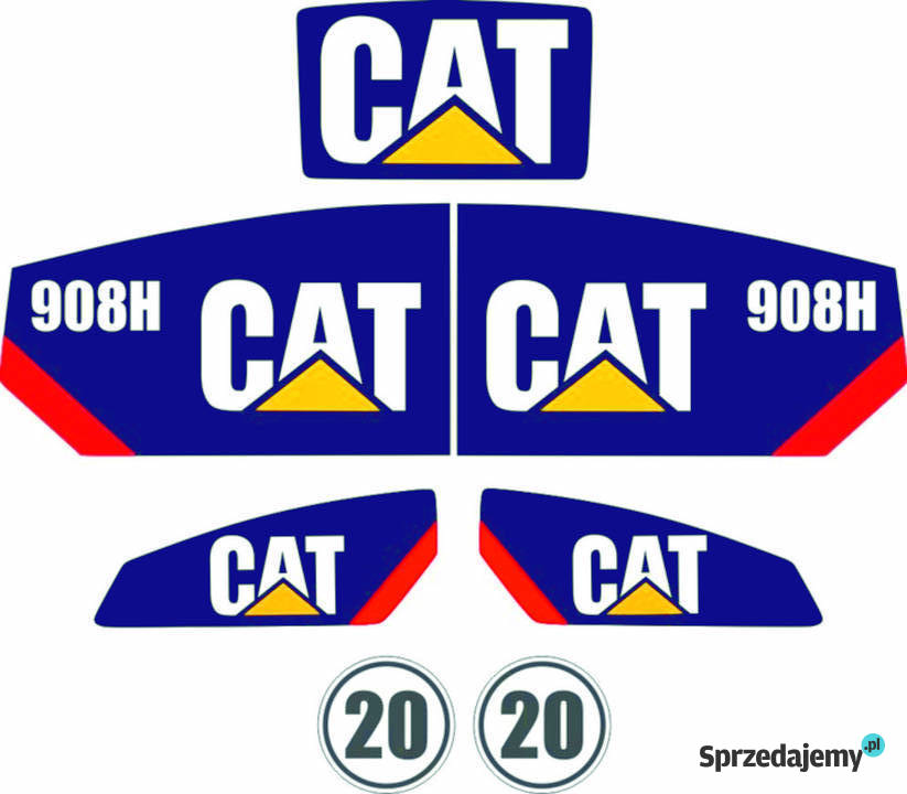 NAKLEJKI NA MASZYNĘ CAT 906H 906M 908H 908M
