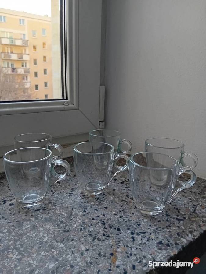 7 nowych filiżanek szklanych Warszawa