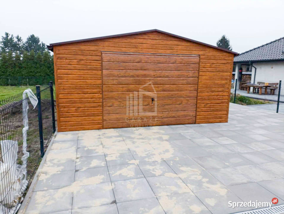 Garaż blaszany 6x6m Brama uchylna drzwi 2x okno 36m2 Oświęcim