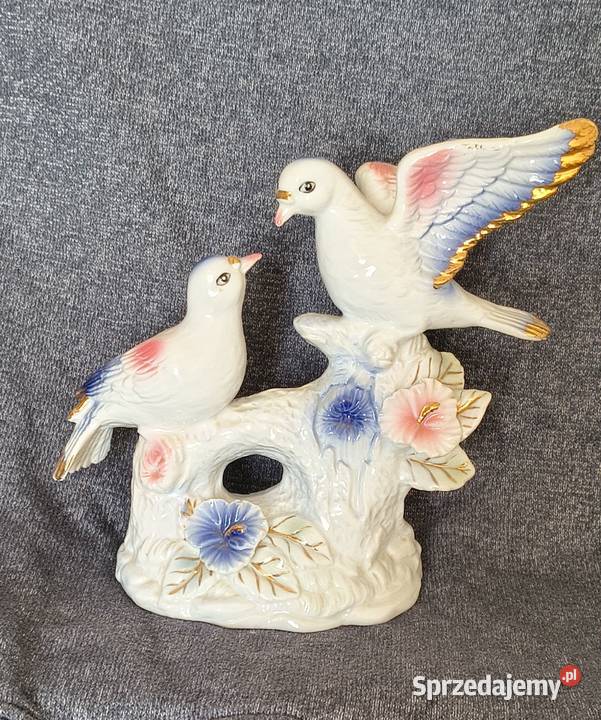 Duża figurka porcelanowa GOŁĘBIE 20 Vintage PRL Rzeszów