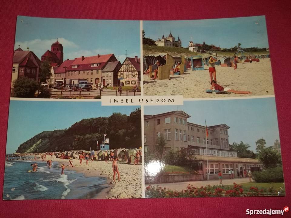 Pocztówka widokówka Insel Usedom Łódź