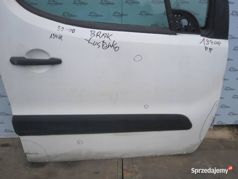 PEUGEOT PARTNER II 14r drzwi prawe przód Drzwi sprzedam