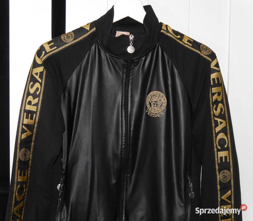 Versace fajny dres lampasy logo 36 S żółty/złoty Wrocław sprzedam