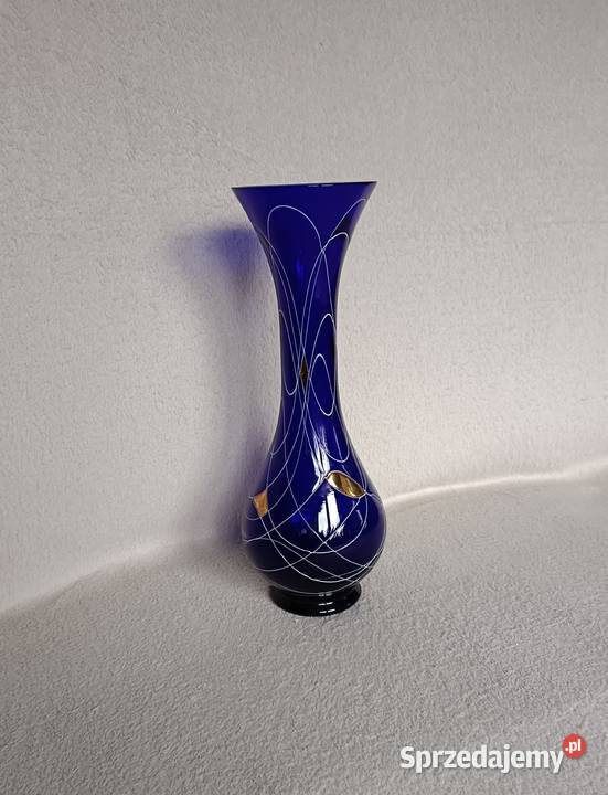 Kobaltowy wazon Porcelana i szkło Gorzów Wielkopolski sprzedam