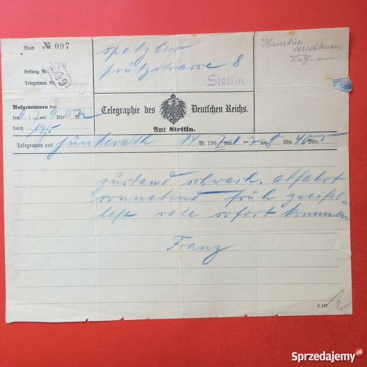 1110 Telegram Stettin