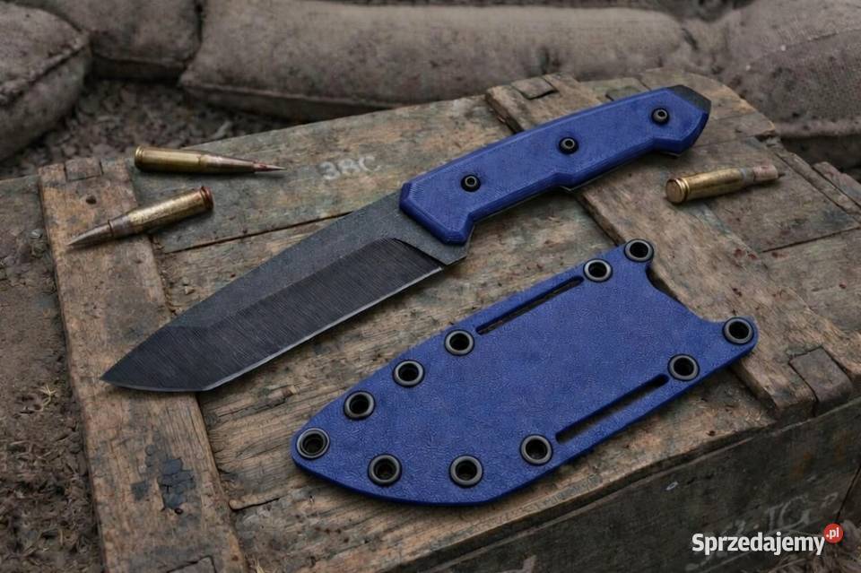 Nóż Kadaffy Blue Ręcznie Robiony Bushcraft Rzeszów sprzedam