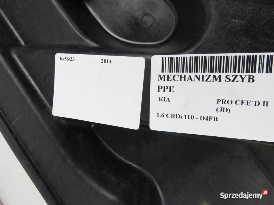 PODNOŚNIK SZYBY PRAWY KIA PRO CEED II 82480A2610 Mechanizmy opuszczania szyb sprzedam