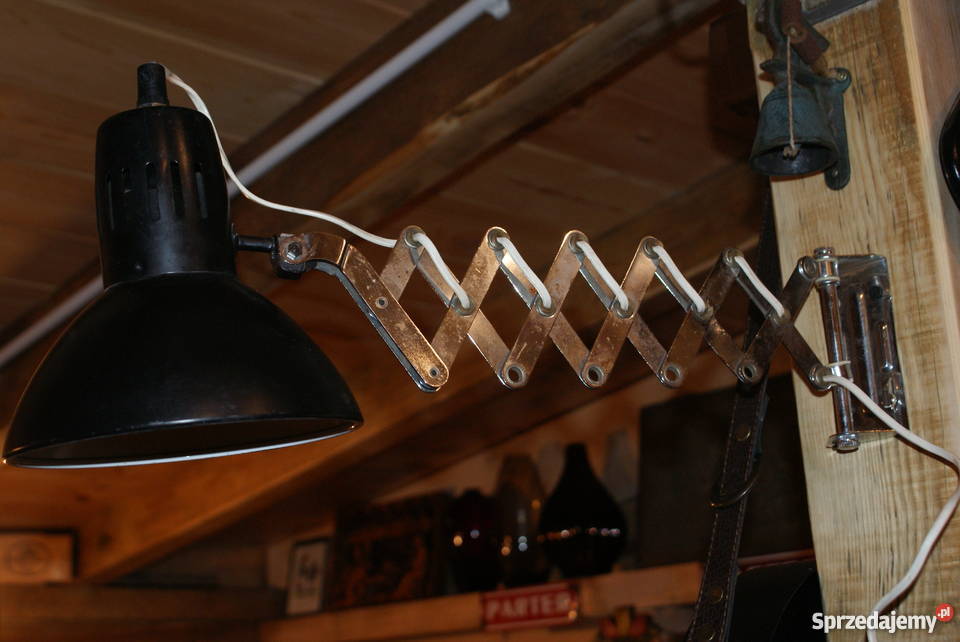 Lampa ścienna nożycowa loft vintage