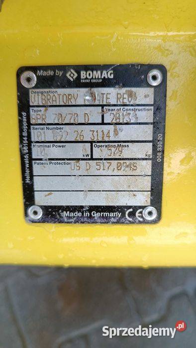 Zagęszczarka BOMAG BPR 7070 D 13r Wacker 6055 Sułów