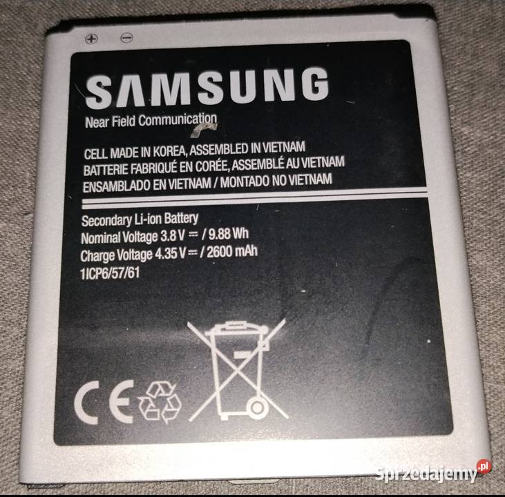 Sprzedam baterię z Samsunga sprawną śląskie Sosnowiec